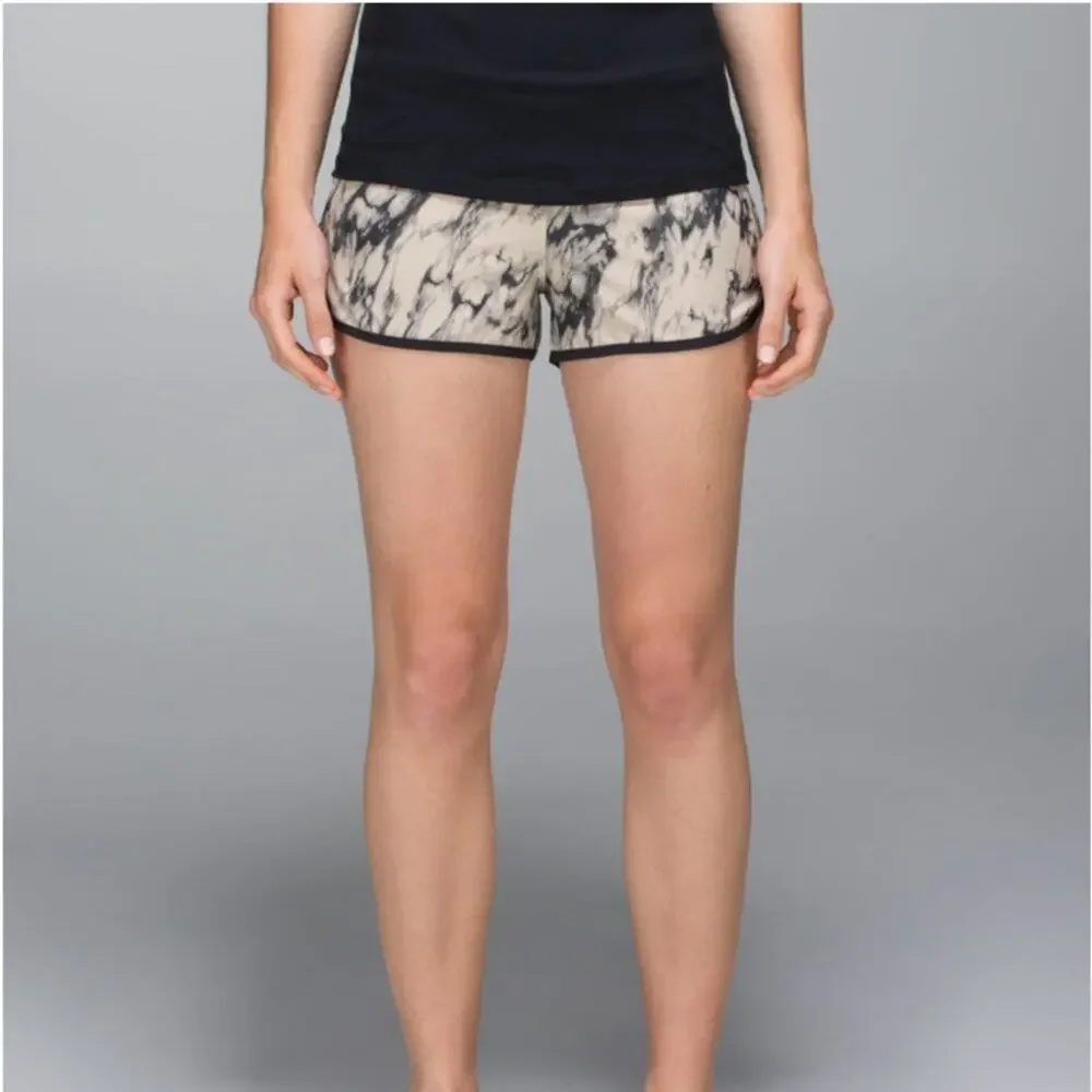Lululemon Run: Speed Short *4-way Stretch Great Granite Black Mojave Tan 4